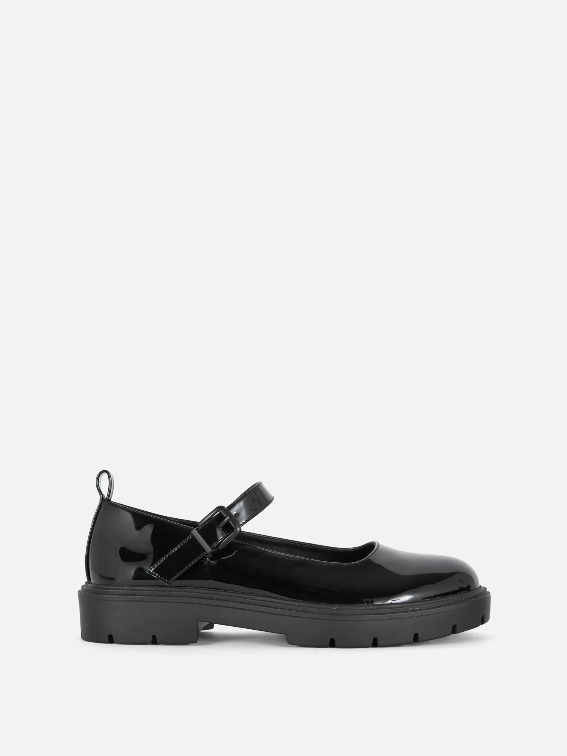 Flache Schuhe|Primark Mary Janes Mit Dicker Sohle Schwarz