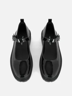 Flache Schuhe|Primark Mary Janes Mit Dicker Sohle Schwarz