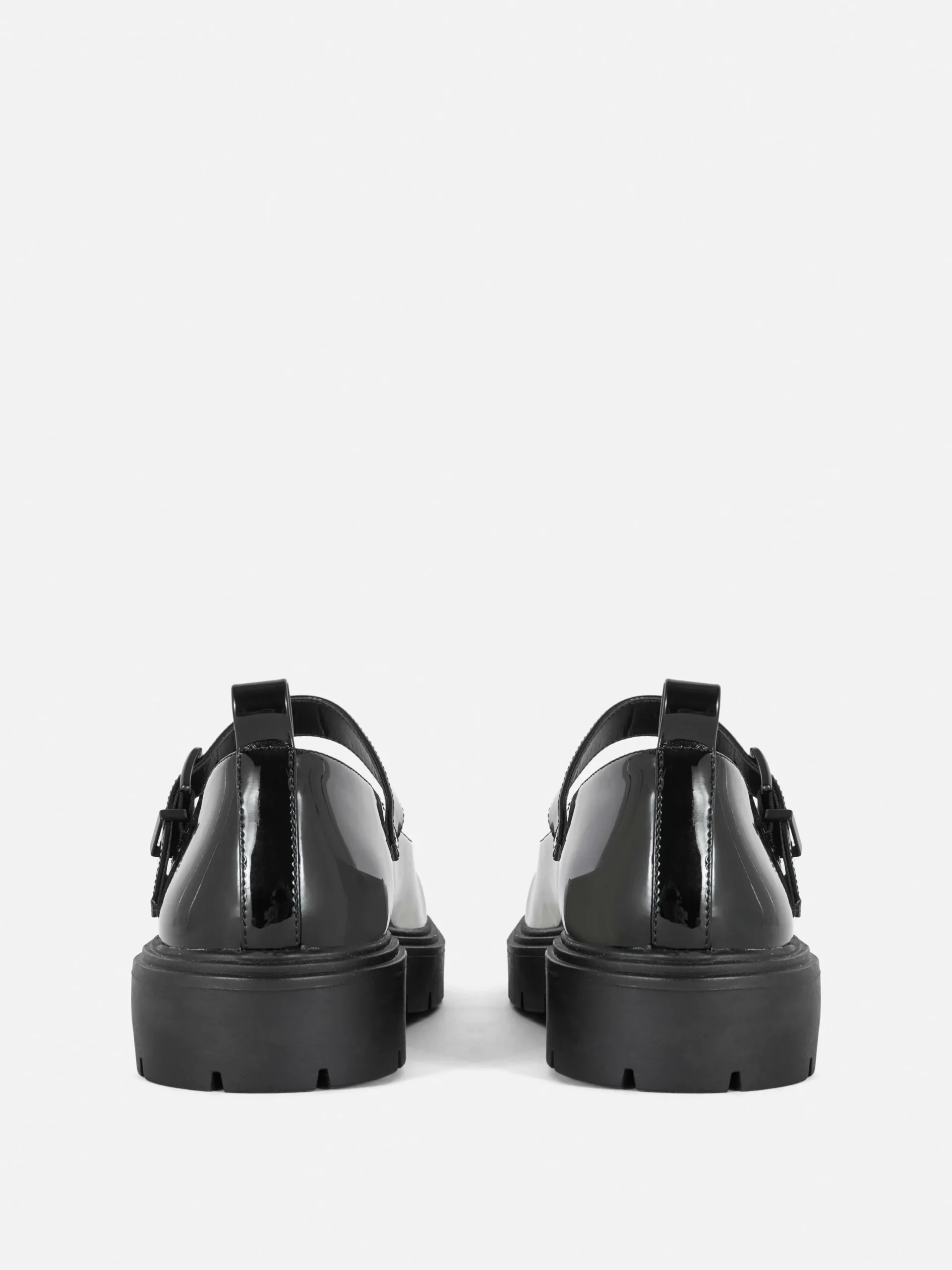 Flache Schuhe|Primark Mary Janes Mit Dicker Sohle Schwarz