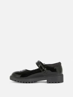 Flache Schuhe|Primark Mary Janes Mit Glitzerstern Schwarz