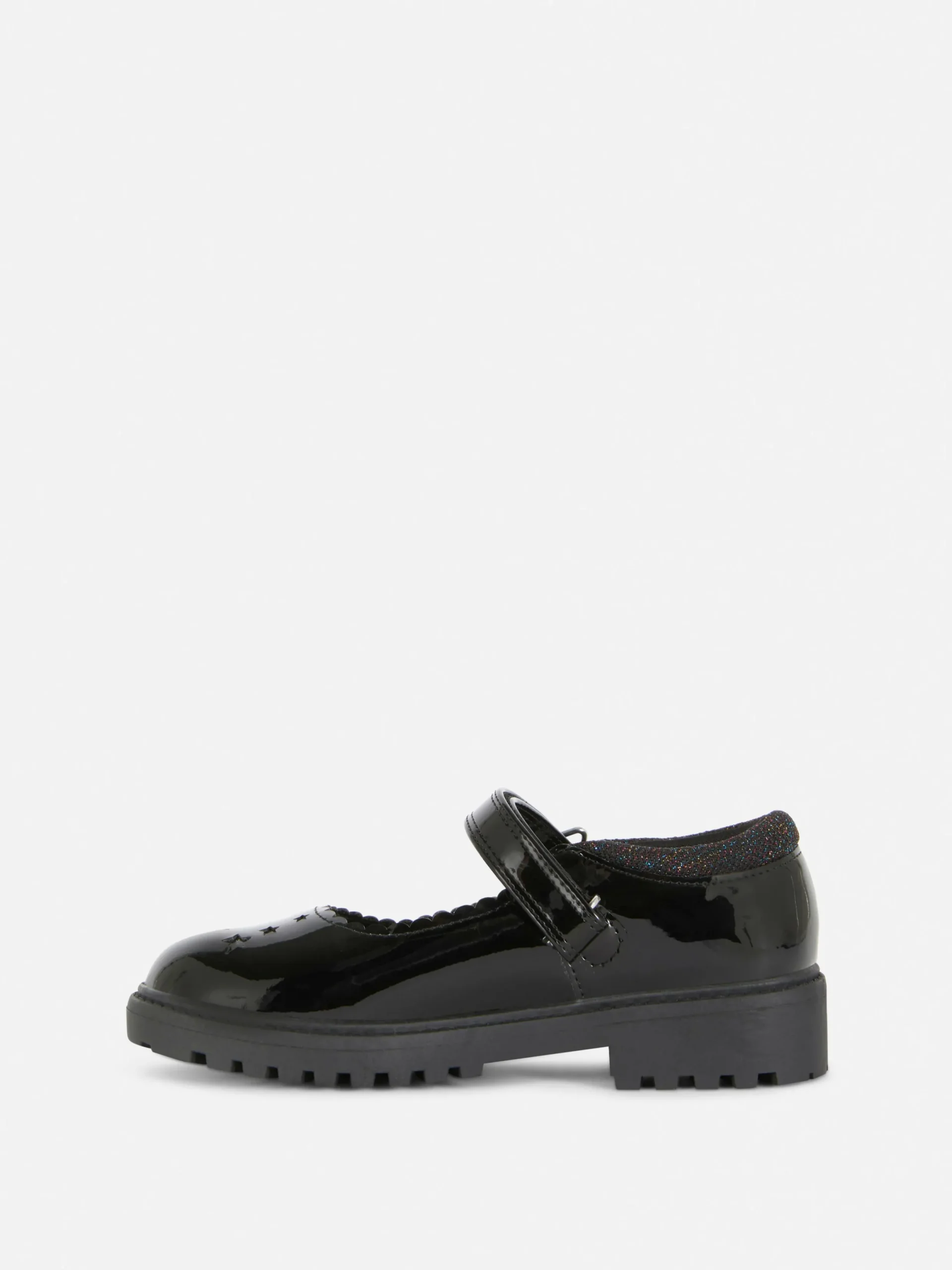Flache Schuhe|Primark Mary Janes Mit Glitzerstern Schwarz