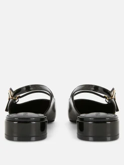Gothic-Kleidung|Flache Schuhe|Primark Mary Janes Mit Slingback Und Doppeltem Riemchen Schwarz