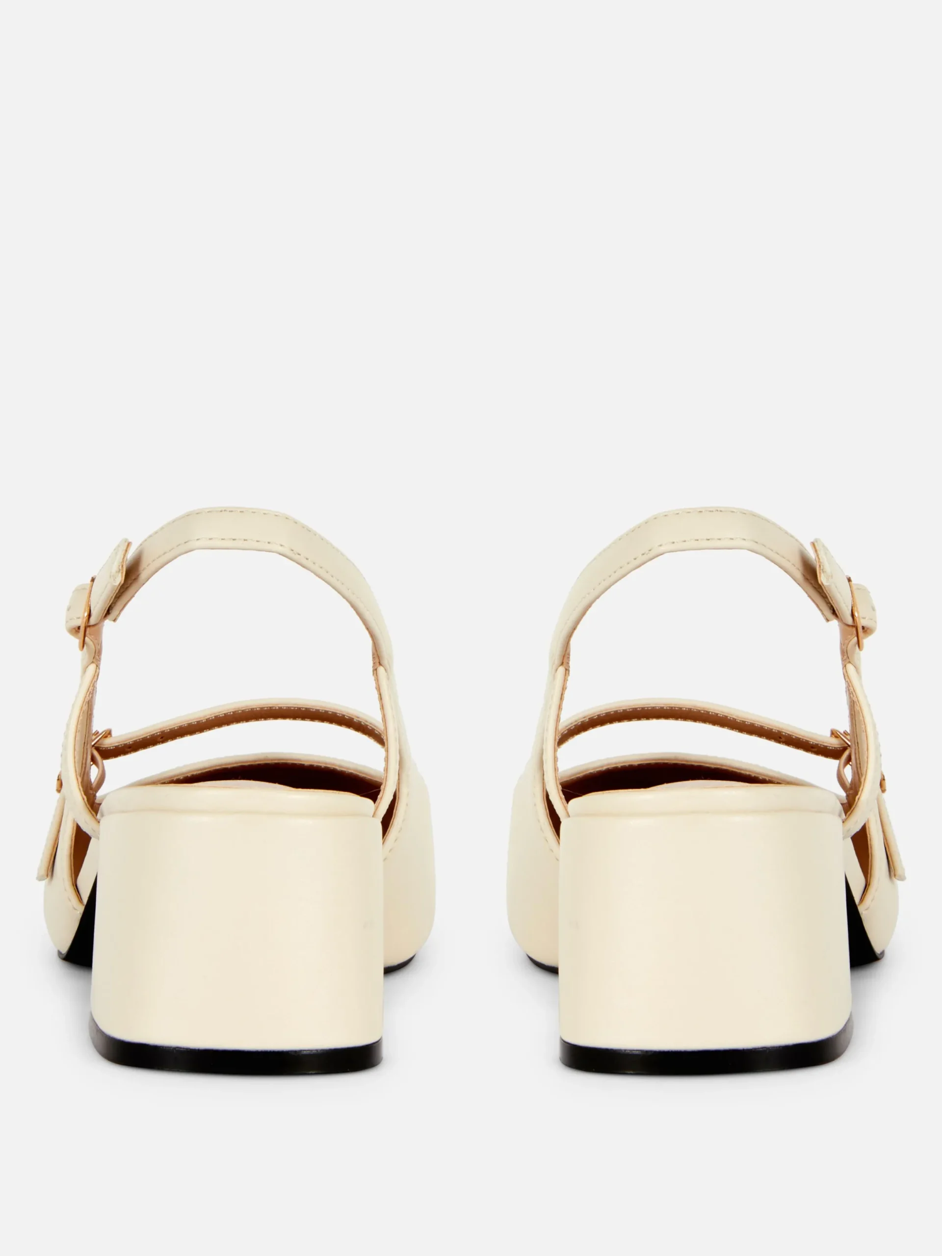 Heels|Primark Mary-Jane-Slingbacks Mit Blockabsatz Ecrufarben