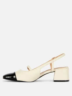 Heels|Primark Mary-Jane-Slingbacks Mit Blockabsatz Ecrufarben