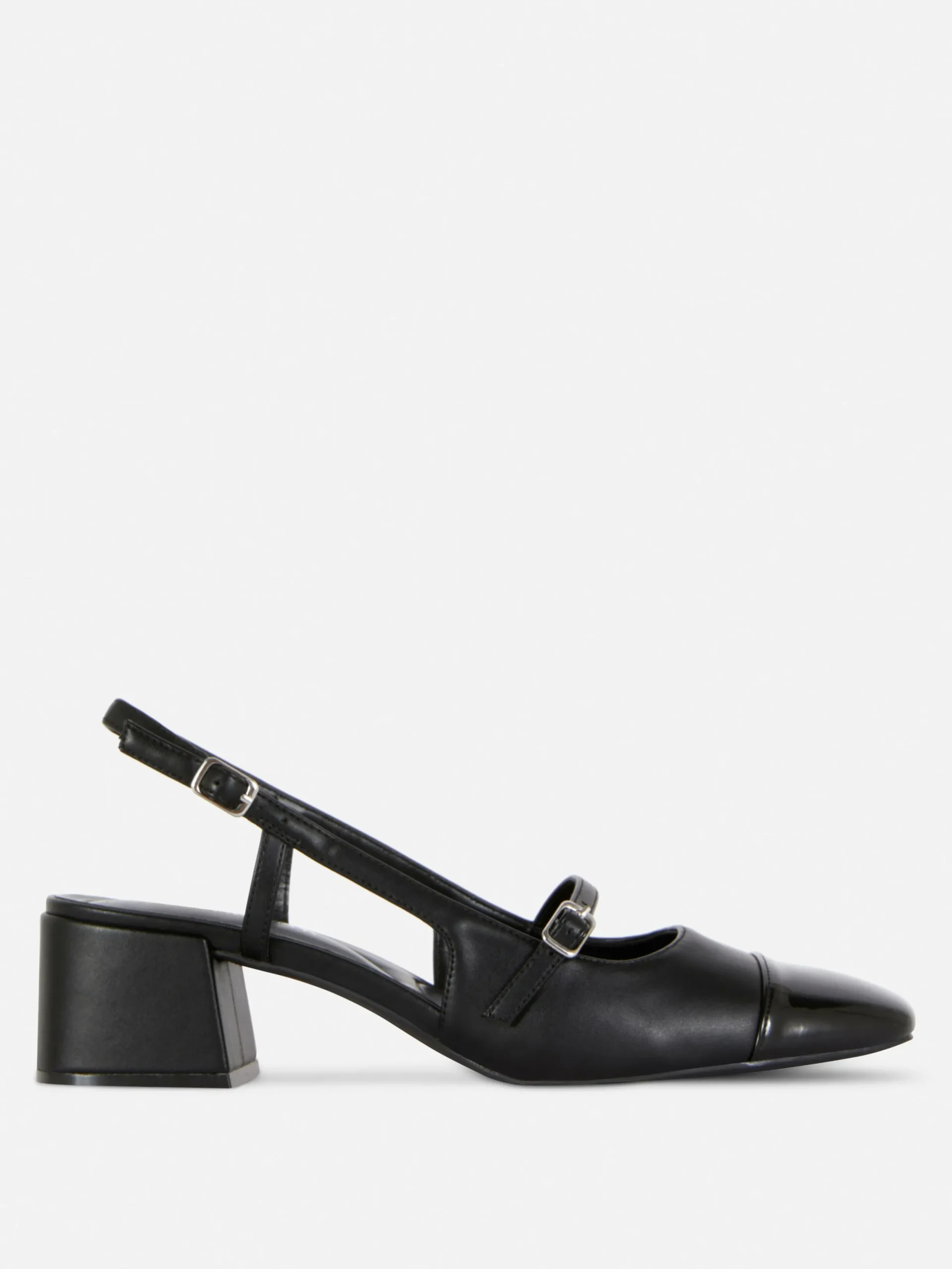 Heels|Primark Mary-Jane-Slingbacks Mit Blockabsatz Schwarz