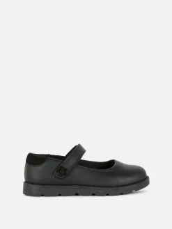 Flache Schuhe|Primark Matte Mary Janes Für Die Schule Schwarz