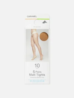 Strumpfhosen|Primark Matte Strumpfhose, 10 Den, 5er-Pack Karamell