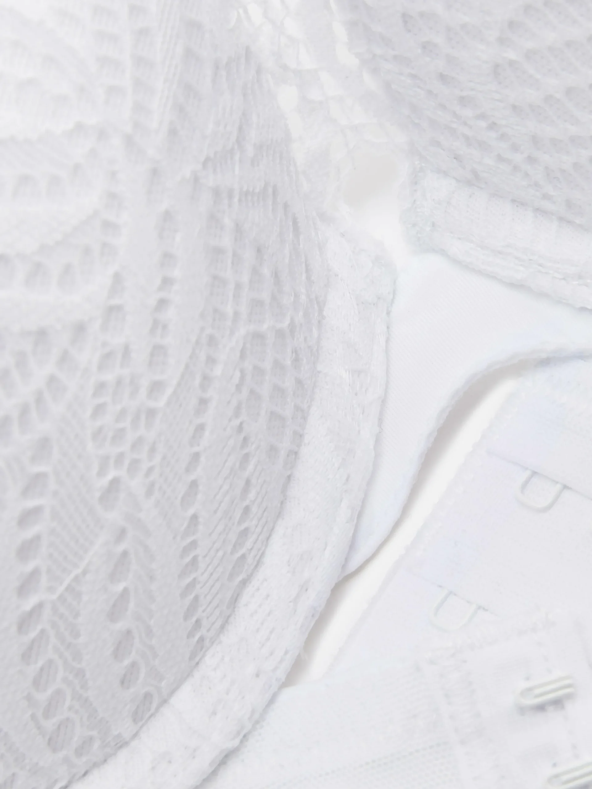 Bhs|Primark Maximizer-BH Mit Spitze Und Racerback Weiß
