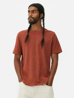 Tops Und T-Shirts|Primark Meliertes Regular-Fit T-Shirt Rot