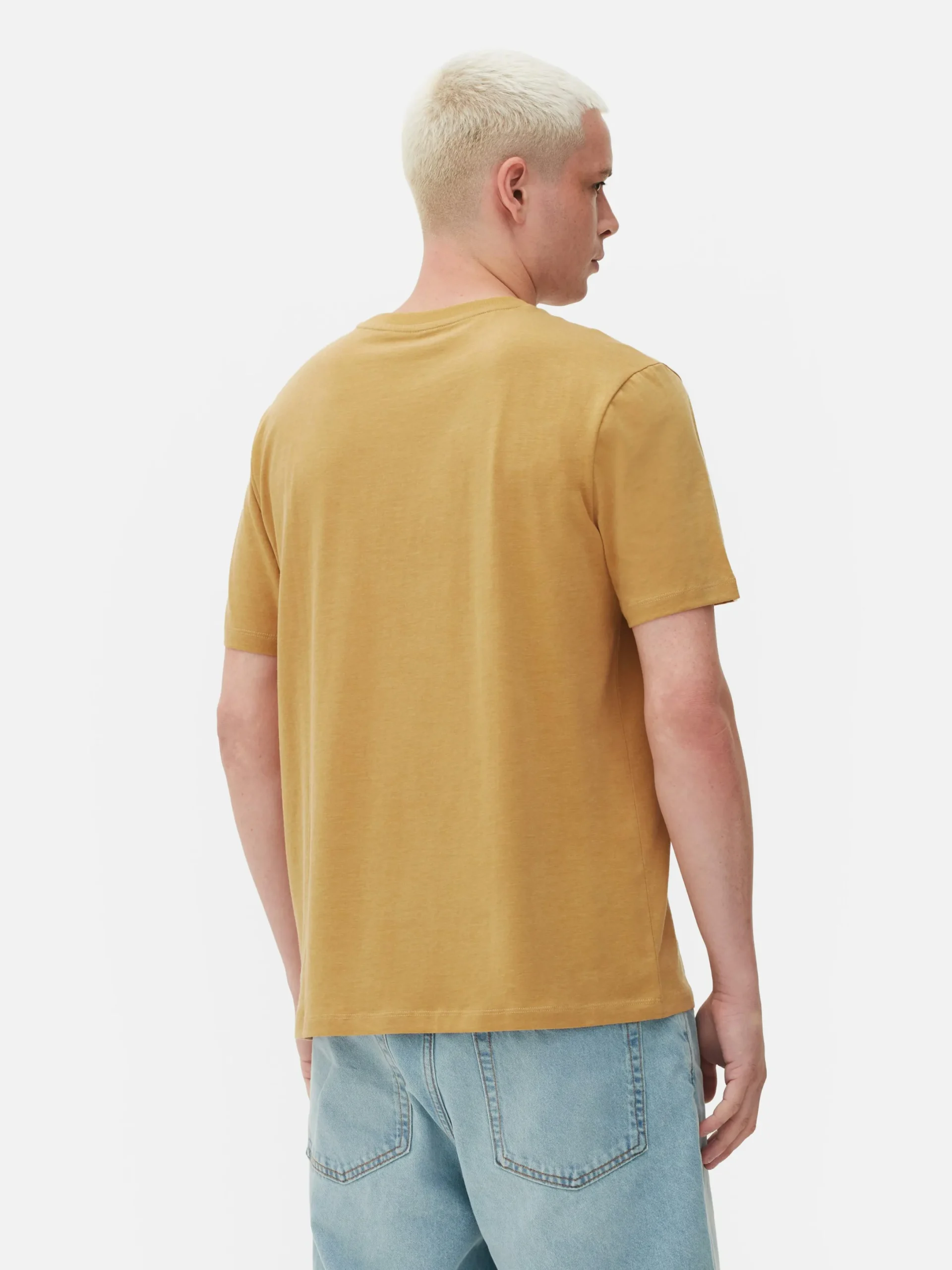 Tops Und T-Shirts|Primark Meliertes Regular-Fit T-Shirt Senffarben