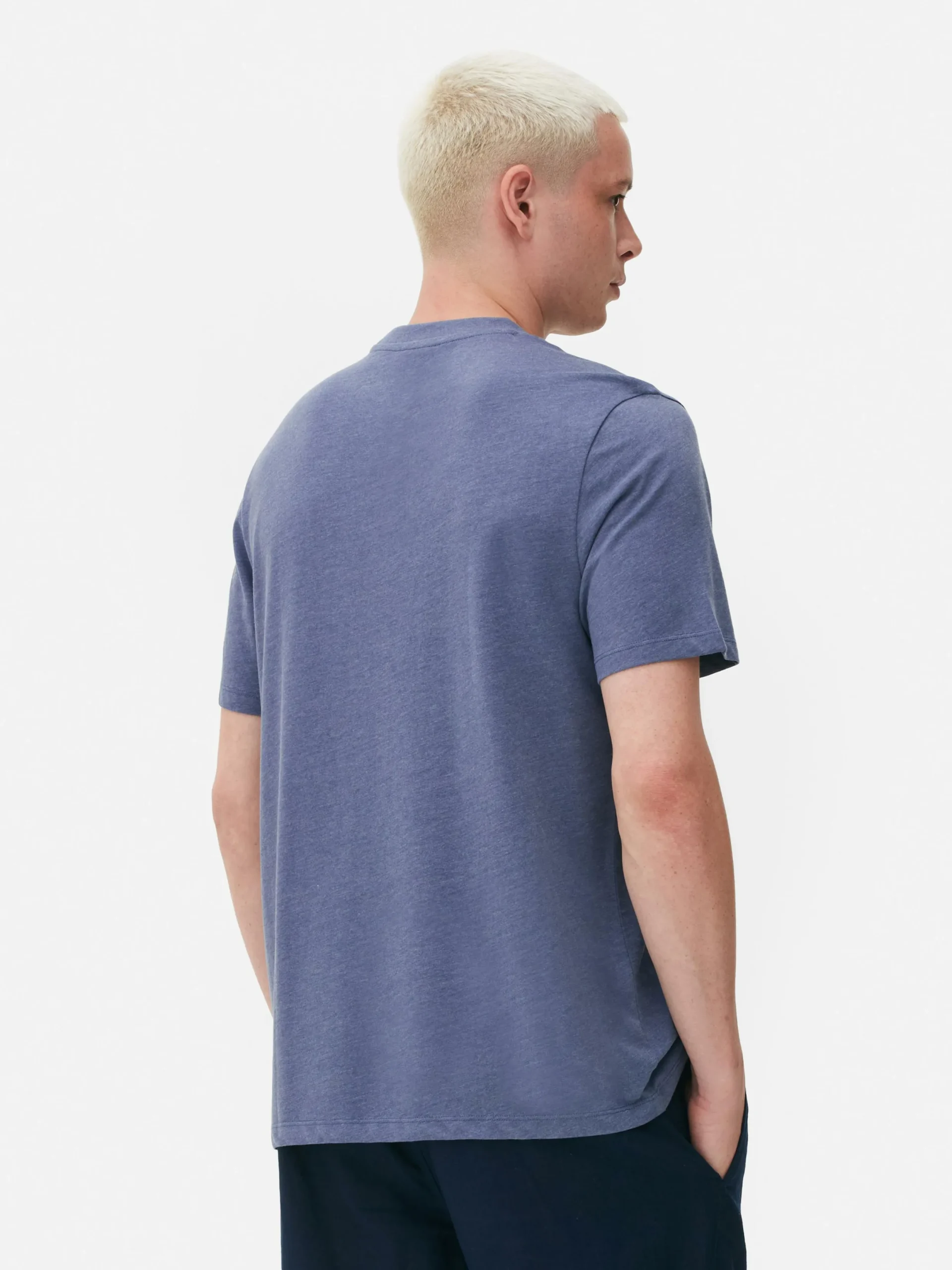 Tops Und T-Shirts|Primark Meliertes Regular-Fit T-Shirt Blau