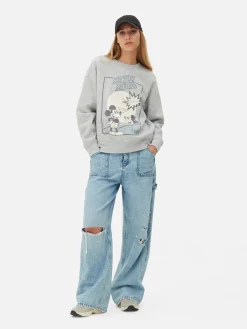 Hoodies Und Sweatshirts|Primark „Micky Maus“ Sweatshirt Mit Skizzen-Print Grau