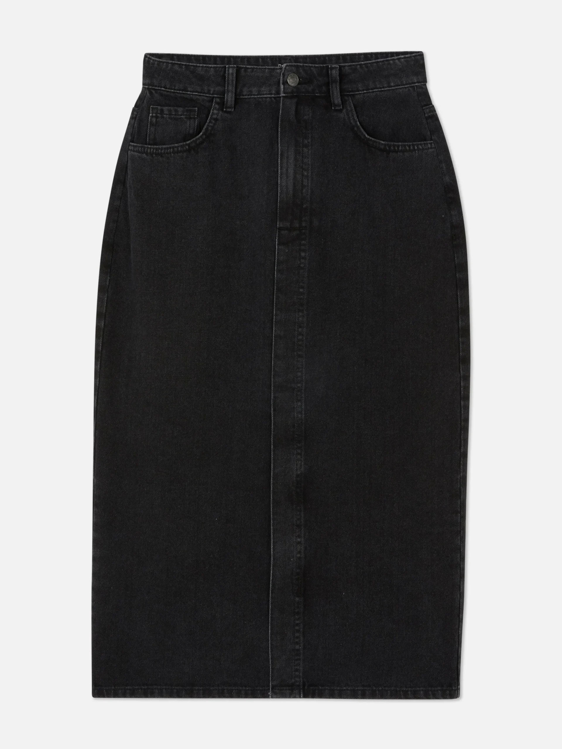 Röcke|Denim|Primark Midi-Jeansrock Leichtes Schwarz