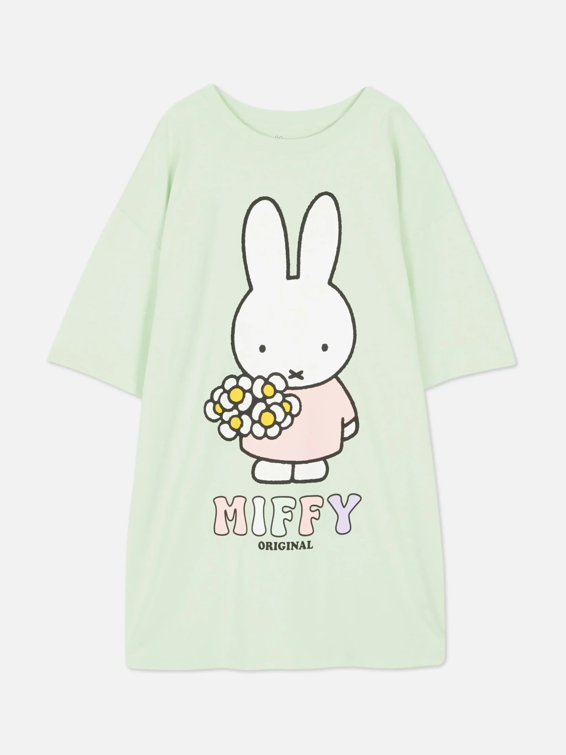Schlafshirts Und Nachthemden|Primark „Miffy“ Nachthemd Im Oversized-Look Lindgrün