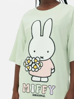 Schlafshirts Und Nachthemden|Primark „Miffy“ Nachthemd Im Oversized-Look Lindgrün