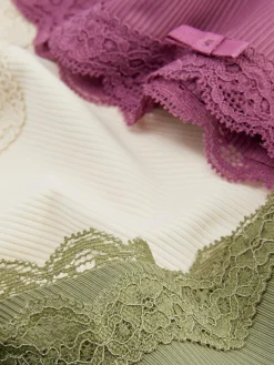 Slips|Primark Mikrofaser-Hüftslips Mit Spitzenbesatz, 3er-Pack Dunkelgrün