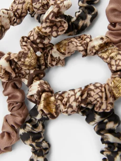 Haarschmuck|Primark Mikro-Haargummis Mit Animalprint, 6er-Pack Braun