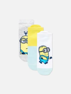 Socken|Primark „Minions“ Sneakersocken, 3er-Pack Gelb