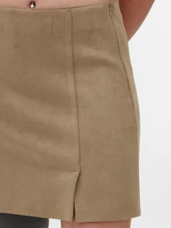 Röcke|Primark Minirock Aus Wildlederimitat Beige