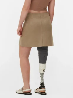 Röcke|Primark Minirock Aus Wildlederimitat Beige