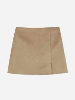 Röcke|Primark Minirock Aus Wildlederimitat Beige