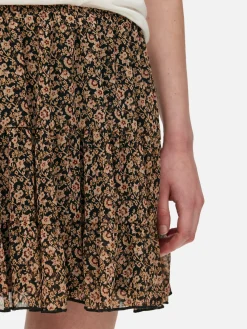 Röcke|Primark Minirock Mit Chiffonlagen Schwarz