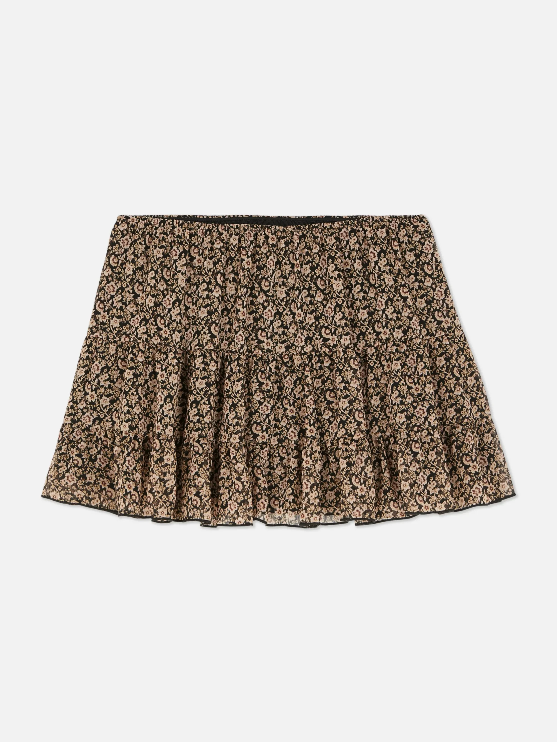 Röcke|Primark Minirock Mit Chiffonlagen Schwarz