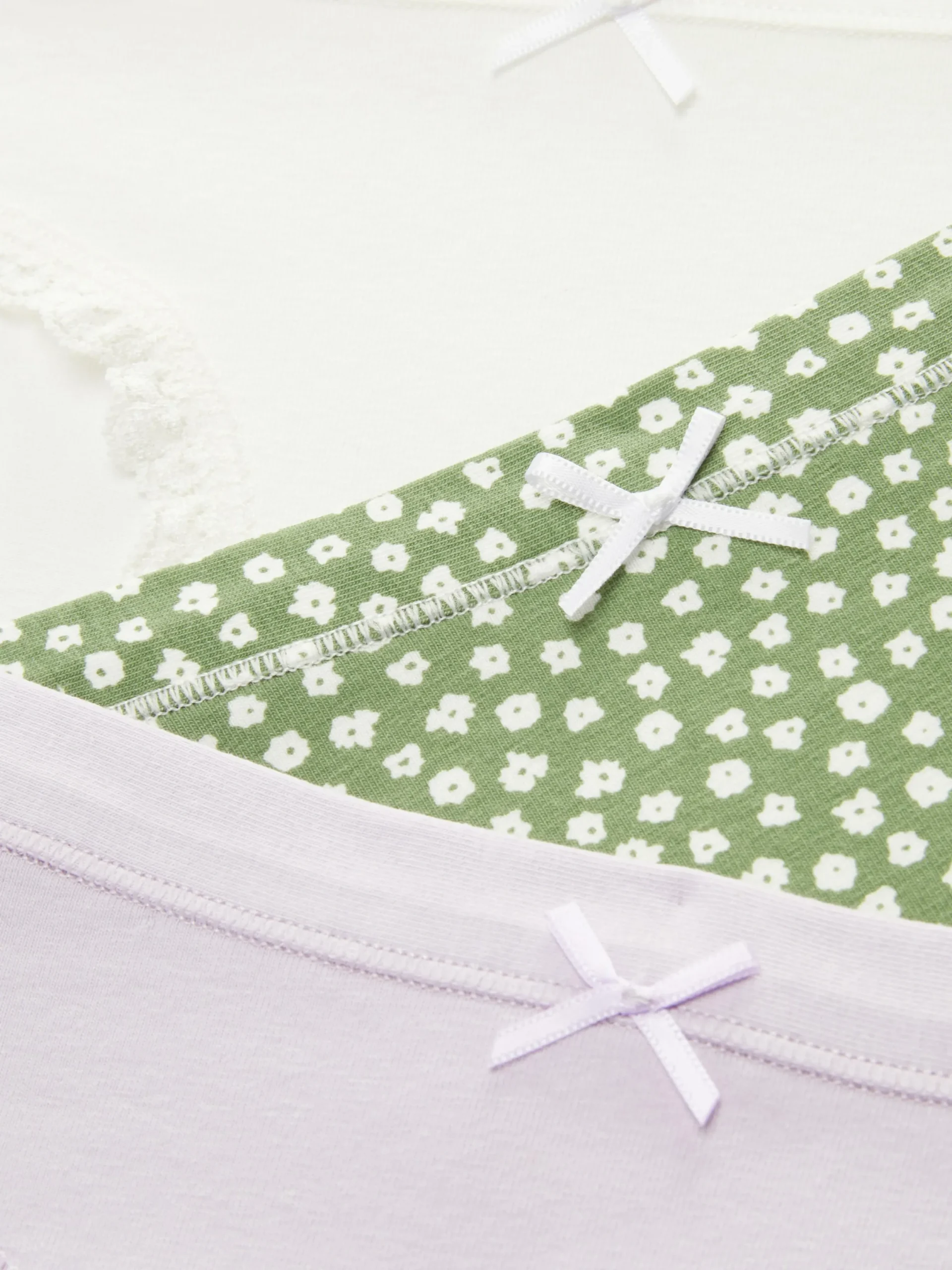 Slips|Primark Minislips Mit Spitzenbesatz, 3er-Pack Hellgrün