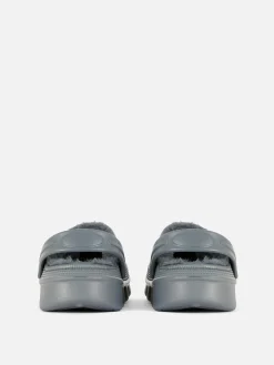 Hausschuhe|Primark Mit Kunstfell Gefütterte Clogs Mit Fußball-Motiven Multi