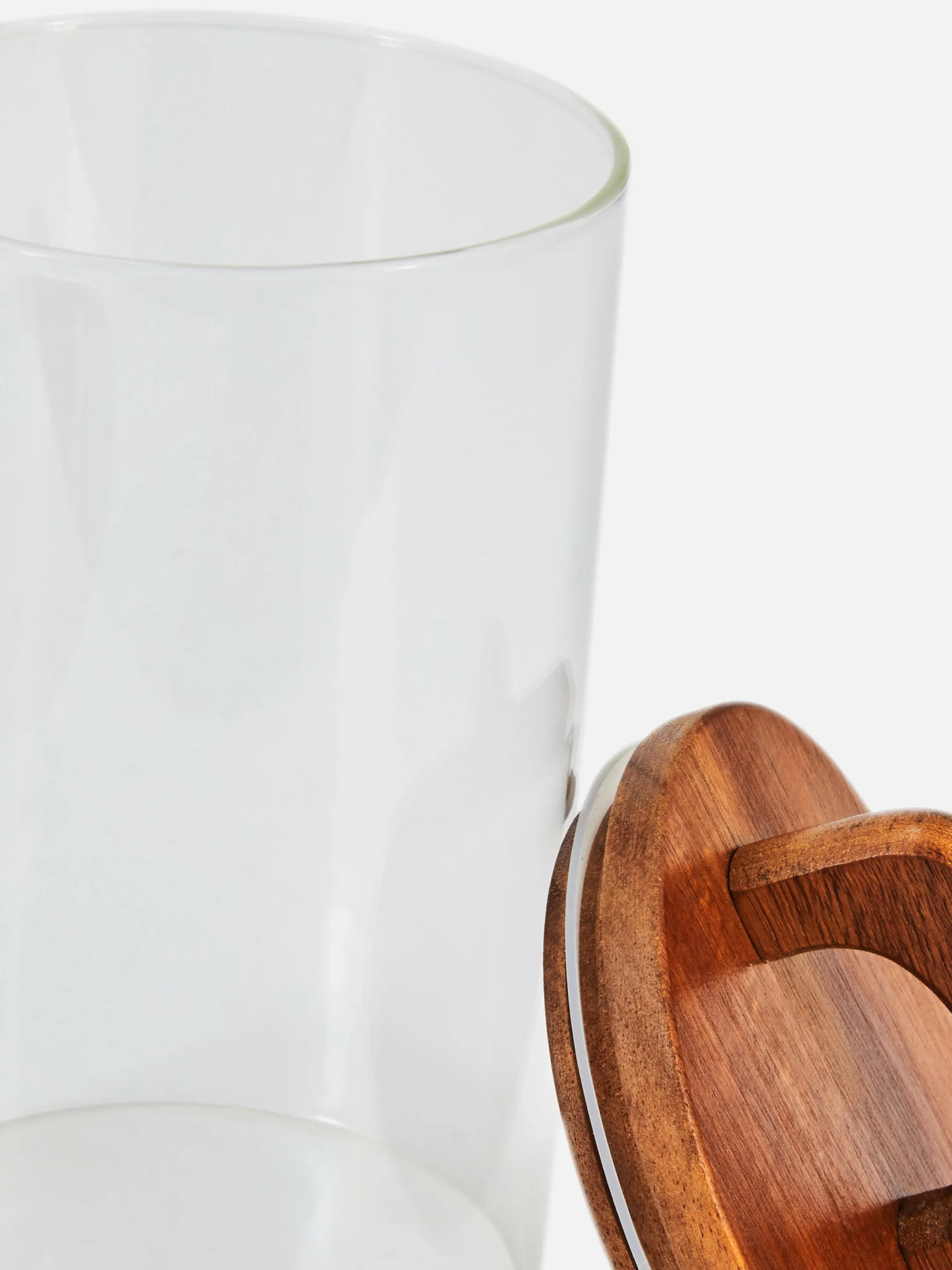 Geschirr|Primark Mittelgroßer Glasbehälter Mit Holzdeckel Transparent