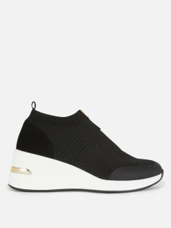 Sneakers|Primark Modische Sneaker Mit Keilabsatz Schwarz