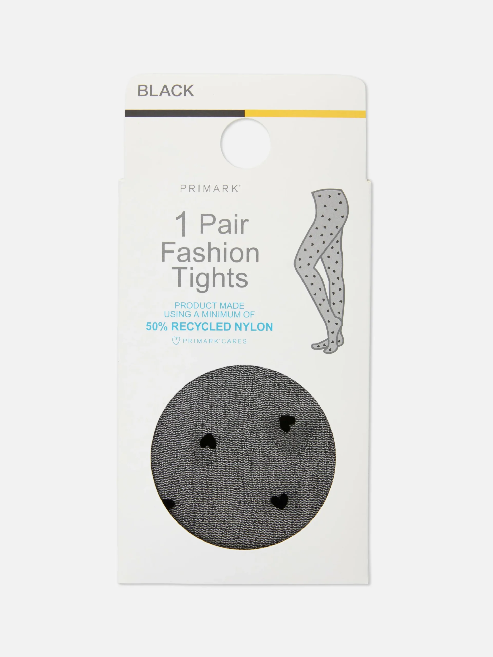 Strumpfhosen|Primark Modische Strumpfhose Mit Herzmuster Schwarz