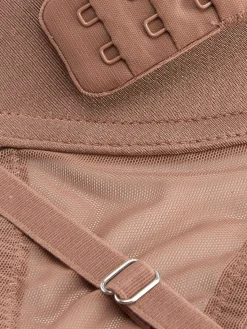 Bhs|Primark Modischer T-Shirt-BH Mit Netzstoffeinsätzen Braun
