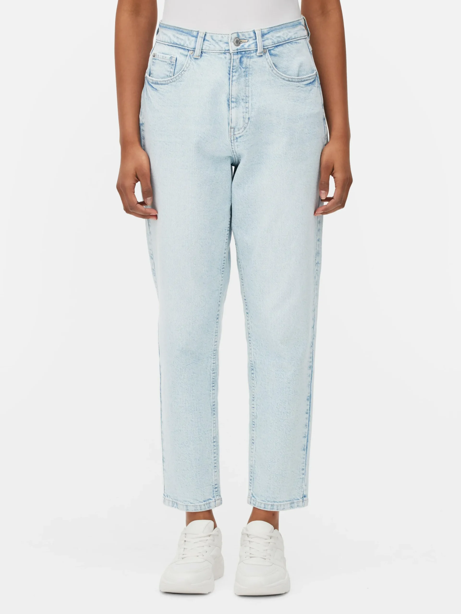 Denim|Jeans|Primark Mom-Jeans Aus Denim Hellblau