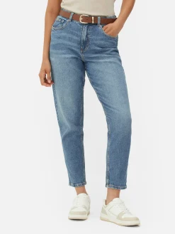 Denim|Jeans|Primark Mom-Jeans Aus Denim Mittelblau