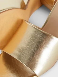 Heels|Primark Mules Mit Blockabsatz Gold