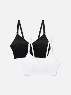 Bhs|Primark Nahtlose, Bügellose Still-BHs, 2er-Pack Schwarz