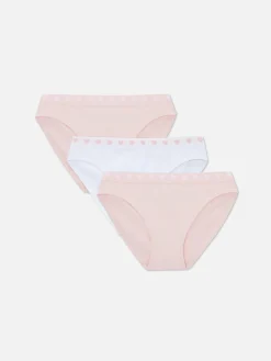 Unterwäsche|Primark Nahtlose, Elastische Slips Mit Herzen, 3er-Pack Rosa