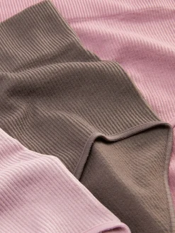 Slips|Primark Nahtlose, Gerippte Unterhosen, 3er-Pack Rosa