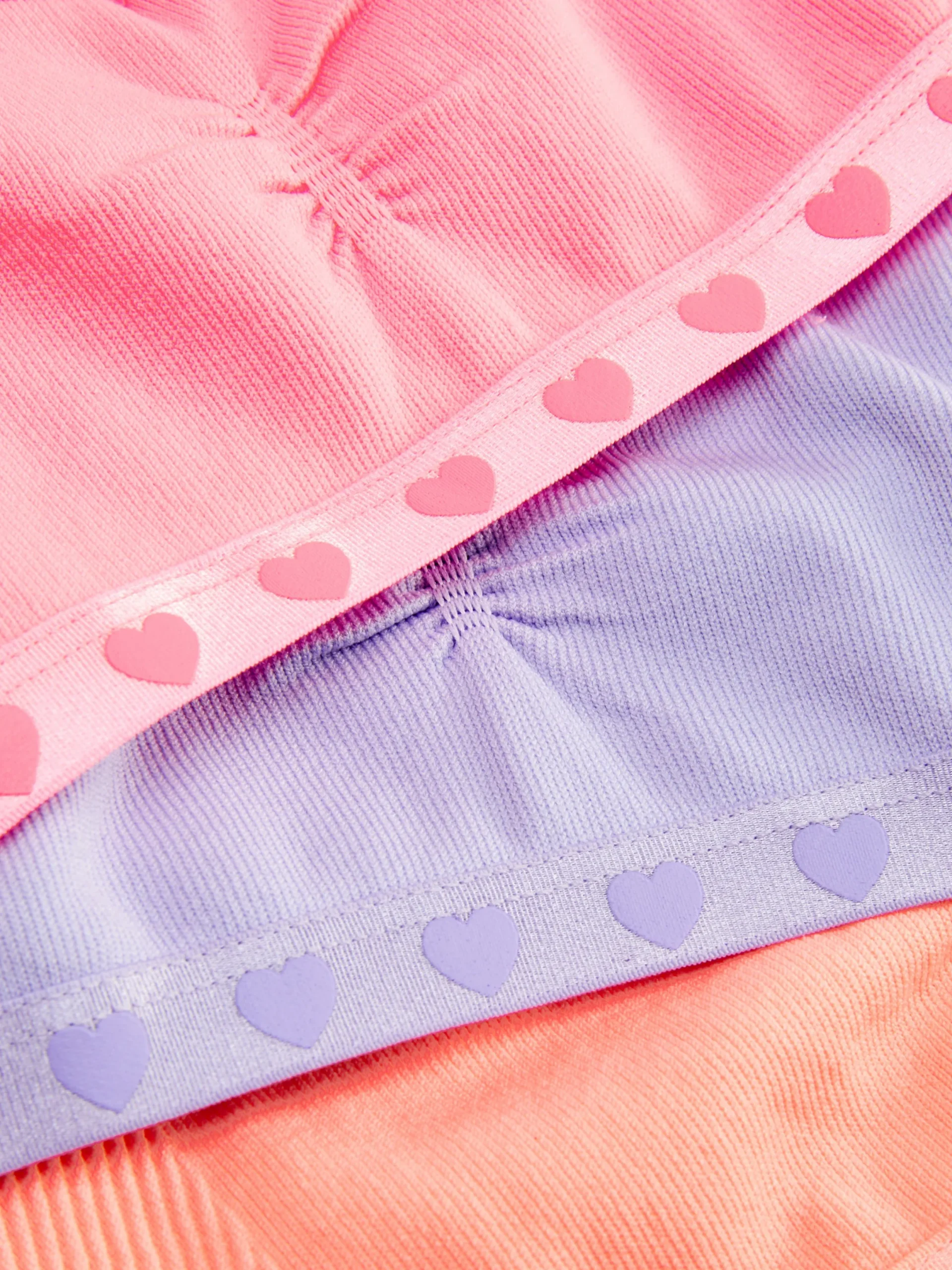 Unterwäsche|Primark Nahtlose, Kurze Tops Mit Herzmuster, 3er-Pack Multi
