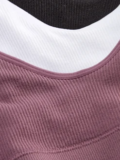 Bhs|Primark Nahtlose, Kurze Trägerbustiers, 3er-Pack Schwarz