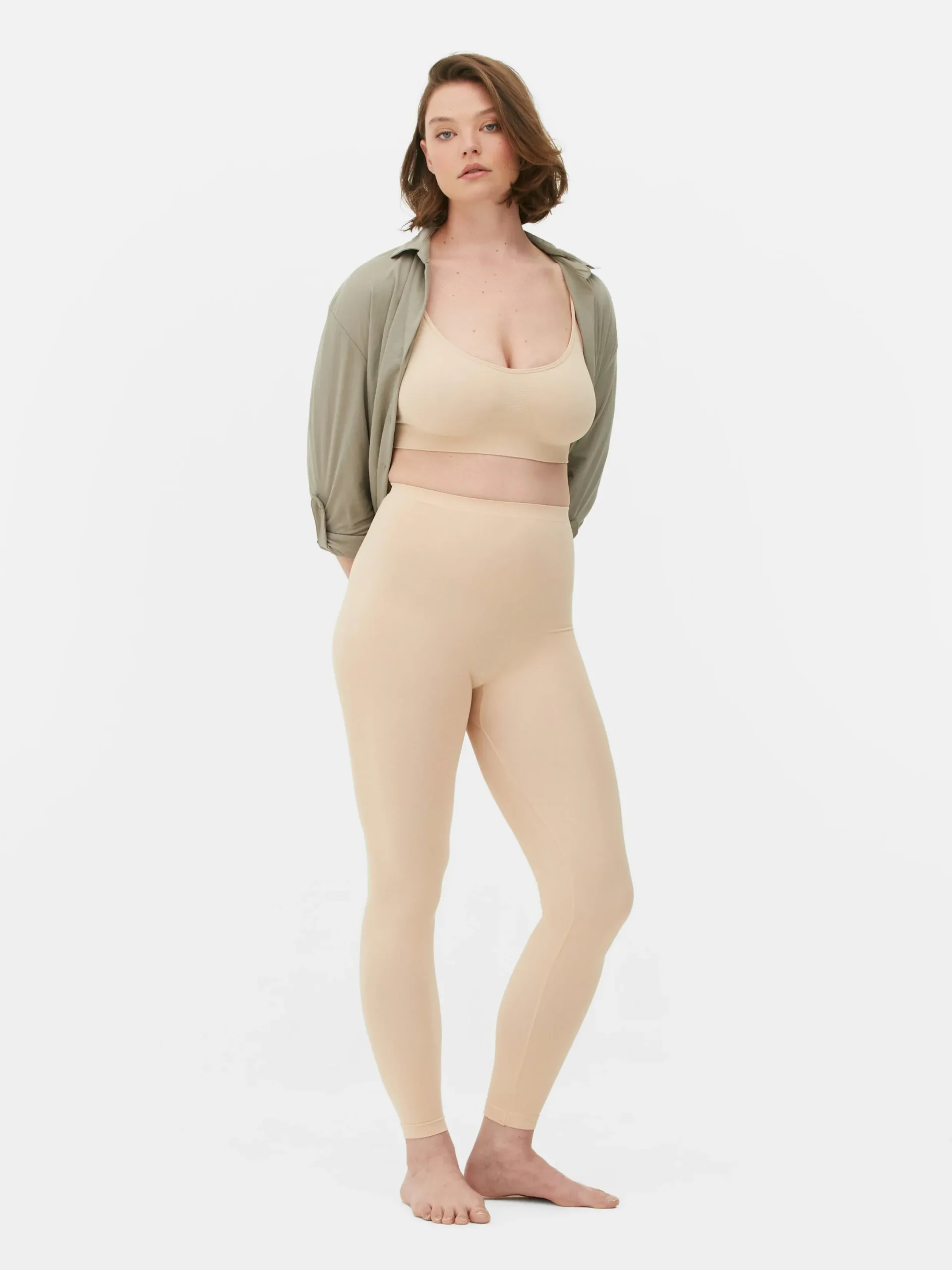 Shapewear|Primark Nahtlose Shaper-Leggings Taupefarben
