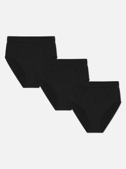 Slips|Primark Nahtlose Slips Mit Hohem Bund, 3er-Pack Schwarz