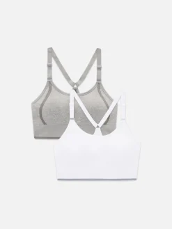 Bhs|Primark Nahtlose Sport-BHs Mit Racerback, 2er-Pack Weiß