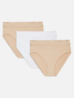 Slips|Primark Nahtlose, Taillenhohe Stretch-Slips, 2er-Pack Weiß
