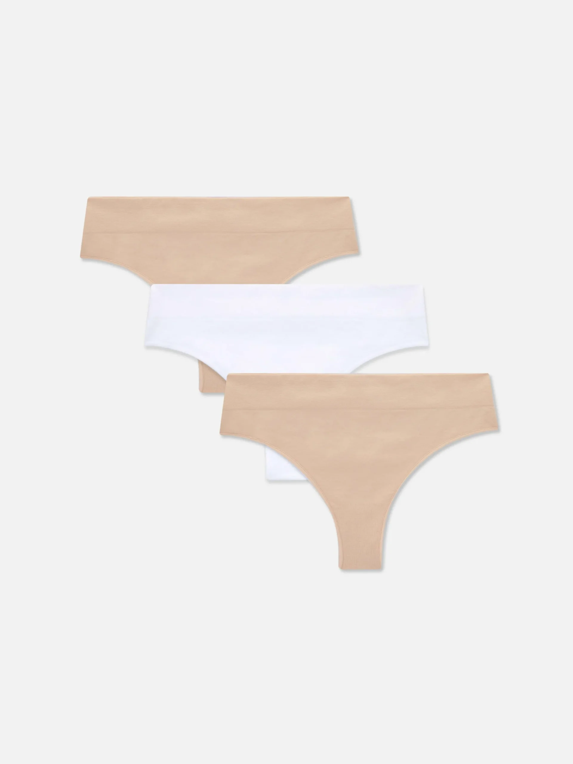 Slips|Primark Nahtlose Tangas, 3er-Pack Taupefarben