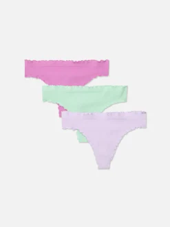 Slips|Primark Nahtlose Tangas Mit Gekräuseltem Saum, 3er-Pack Pink