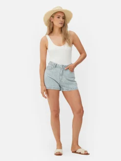 Tops Und T-Shirts|Primark Nahtloser, Gerippter Bodysuit Mit U-Ausschnitt Weiß
