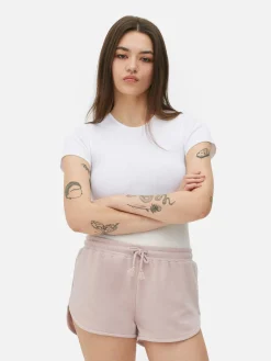 Tops Und T-Shirts|Primark Nahtloser, Gerippter T-Shirt-Body Weiß