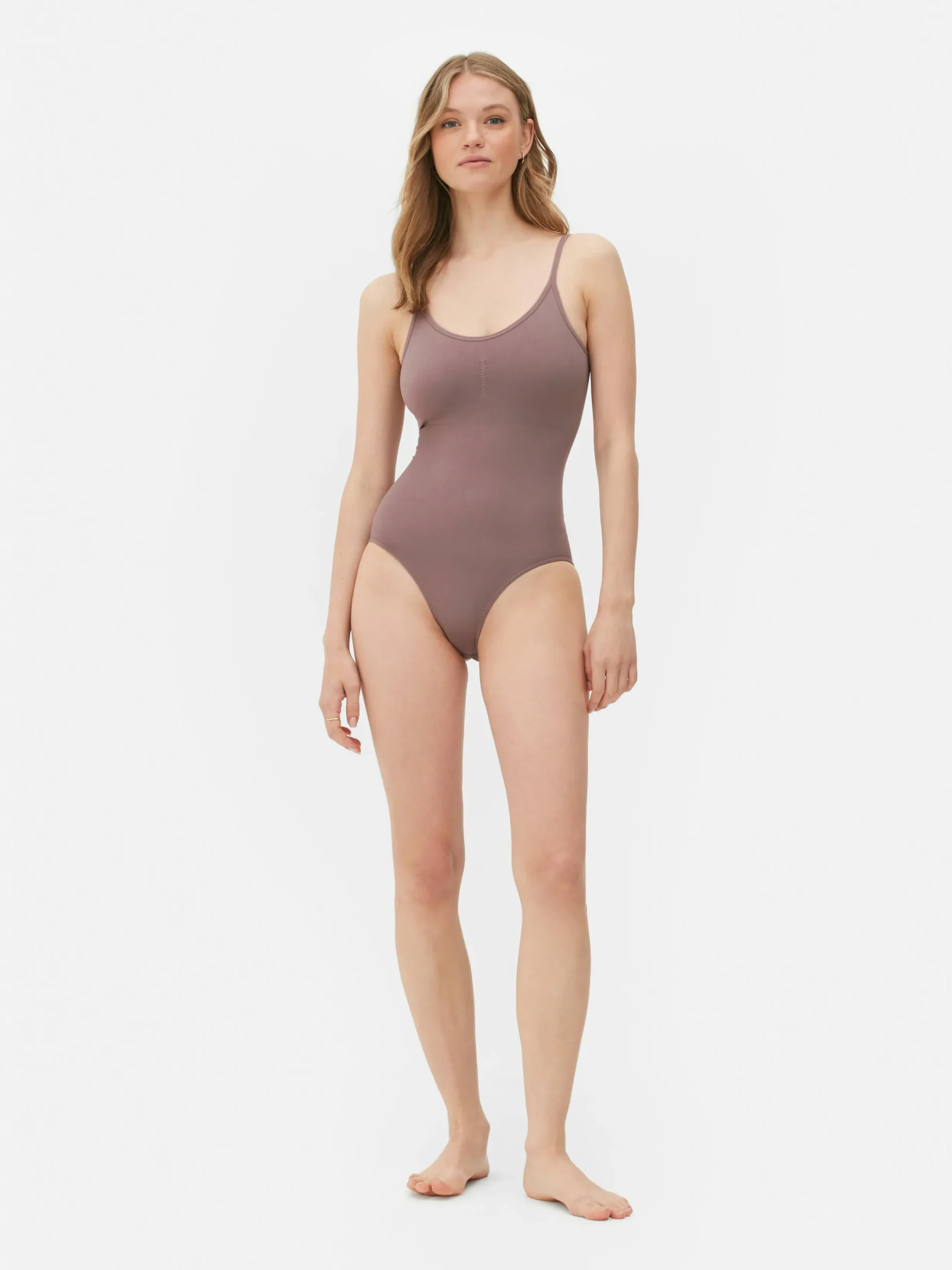 Shapewear|Primark Nahtloser Shapewear-Body Mit U-Ausschnitt Mokkafarben